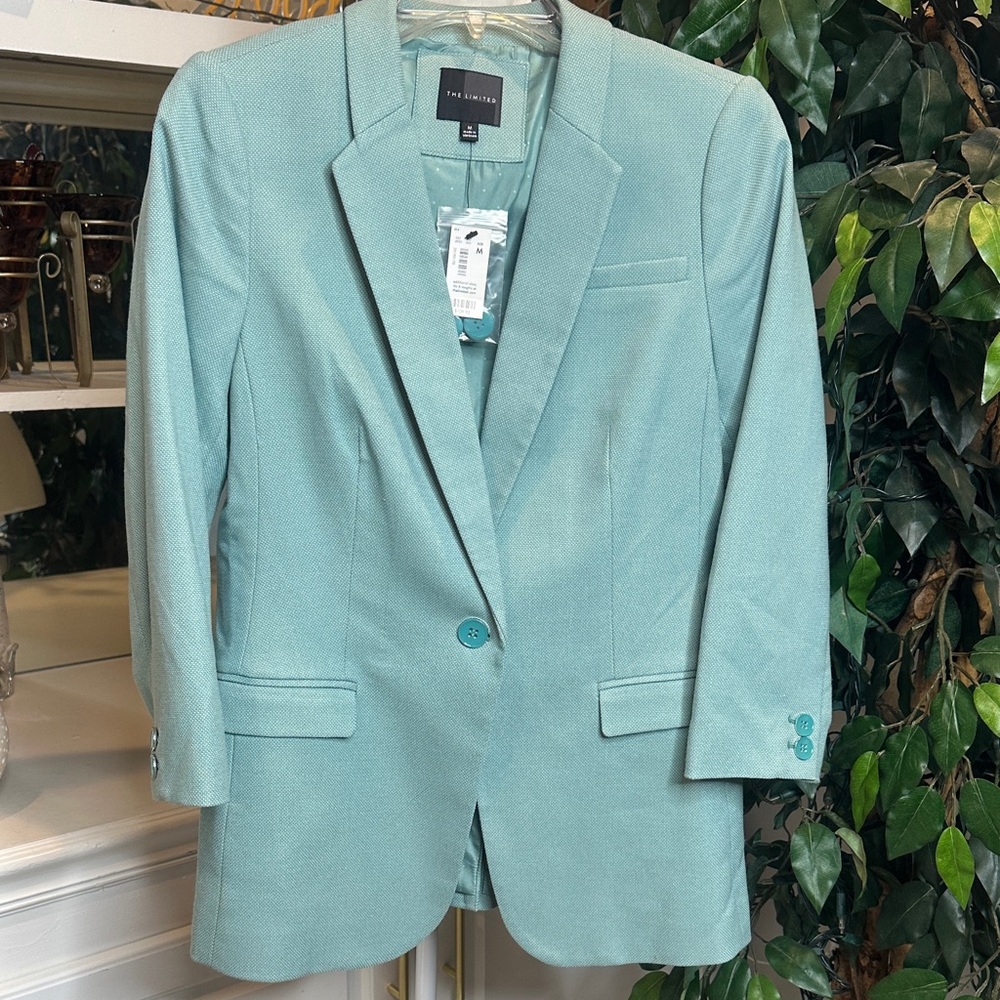 🆕NWT The Limited Aqua Green Blazer with Button Detail, M